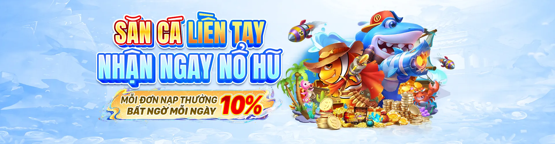 Banner khuyến mãi với chip và người chia bài, thúc đẩy đăng ký